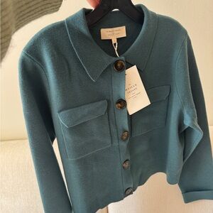 Sezane Betty Cardigan in Sage